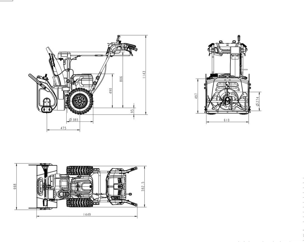 Снегоуборщик Greenworks GD82ST56, 82v, 61 см, в комплекте 3 шт. АКБ 5 А·ч и двойное ЗУ (самоходный ,аккумуляторный) 2602807U3B