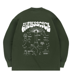 Лонгслив HAIDED ENDLESS CYCLE Olive