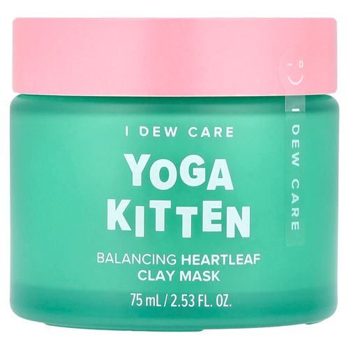 I Dew Care, Yoga Kitten, глиняная маска с баданом для восстановления баланса кожи, 75 мл (2,53 жидк. унции)