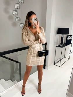золотисто-кремовое платье + plus size