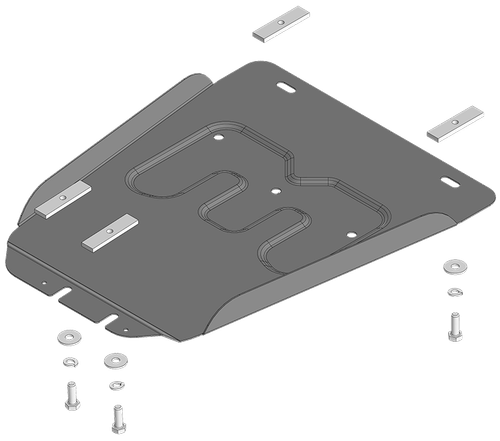Защита КПП. 2 мм, Сталь. для Sollers ST6 2023-н.в., Jac T6 2019-н.в. MOTODOR.78310