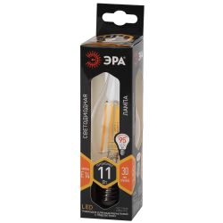Лампа светодиодная ЭРА F-LED BXS-11W-827-E14 11Вт филамент свеча на ветру теплый белый свет Е14
