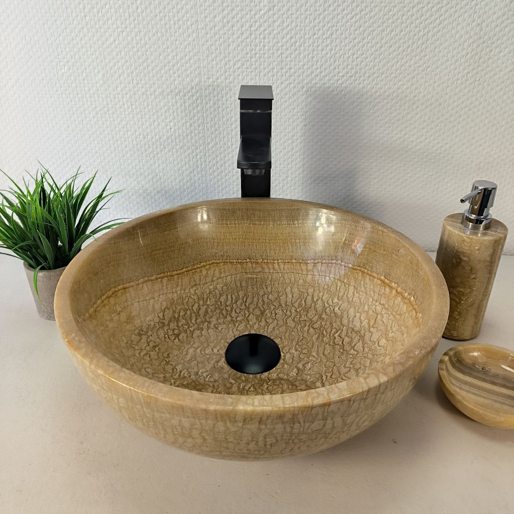 Раковина из оникса Bowl Sunset BO-66084 40*40*15 из натурального камня