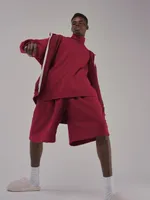 Лонгслив One Two High Neck Logo Beaujolais бордовый