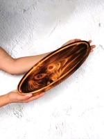 Поднос деревянный овальный