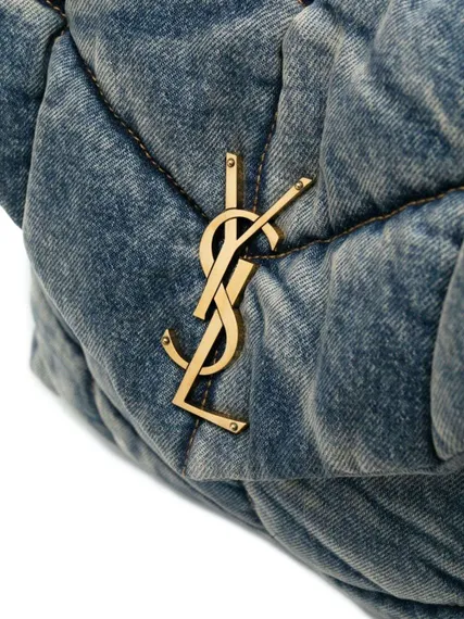 Сумка Saint Laurent Puffer Loulou Medium синий