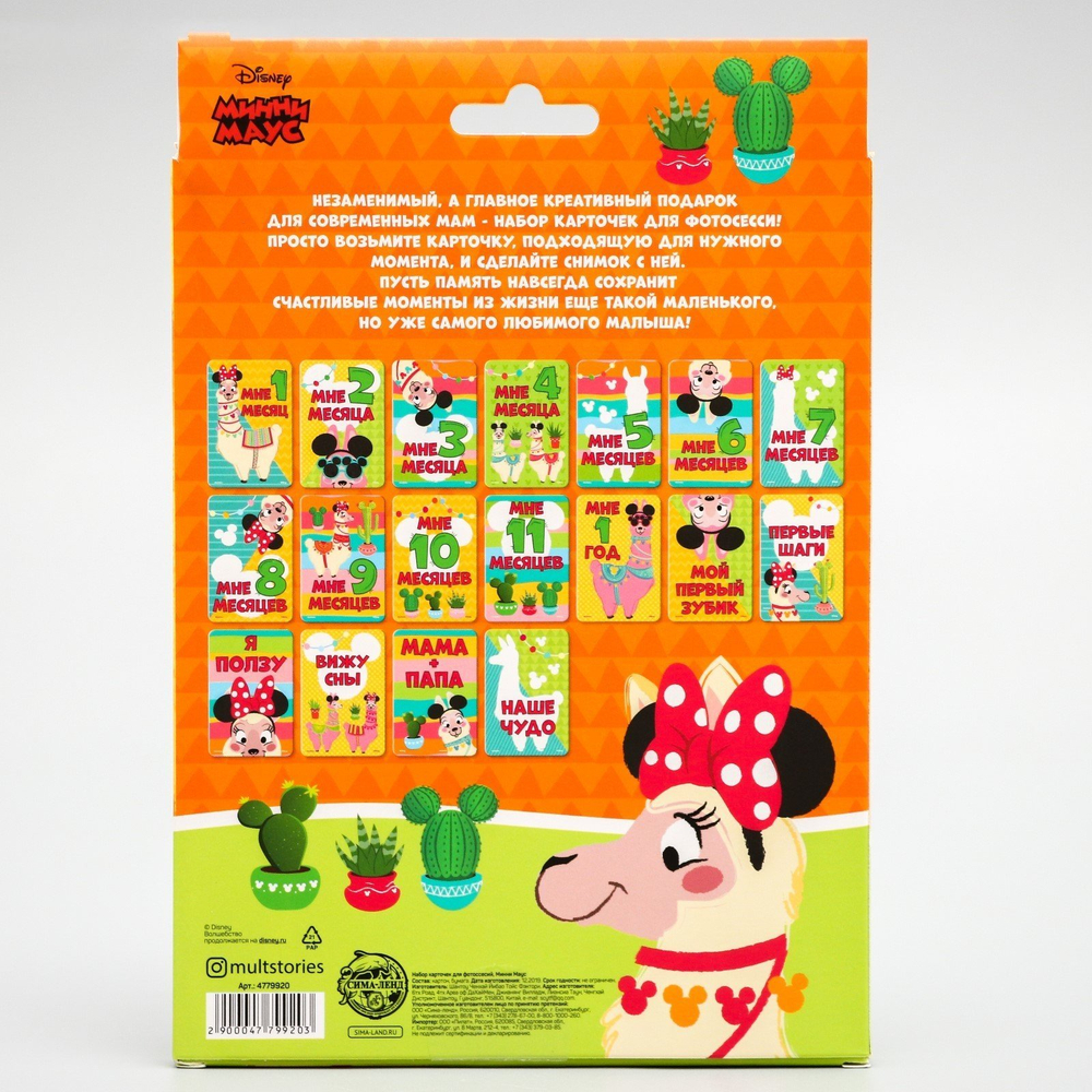 4779920 Набор карточек для фотосессий, Минни маус