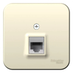 BLANCA О/У РОЗЕТКА компьютерная RJ45, кат.5E, ИЗОЛ.ПЛ., МОЛОЧНЫЙ