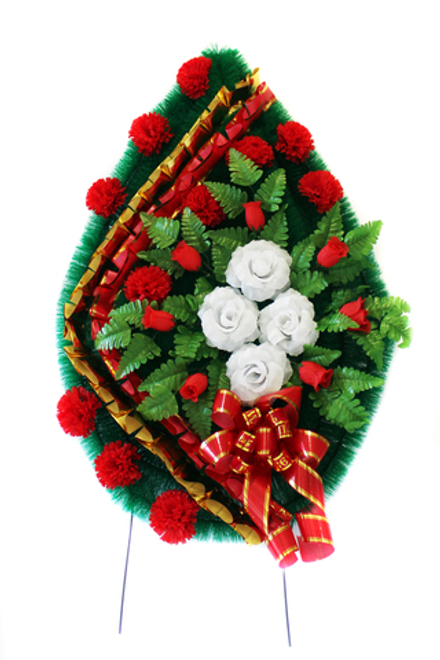 Венок Роза с гвоздикой