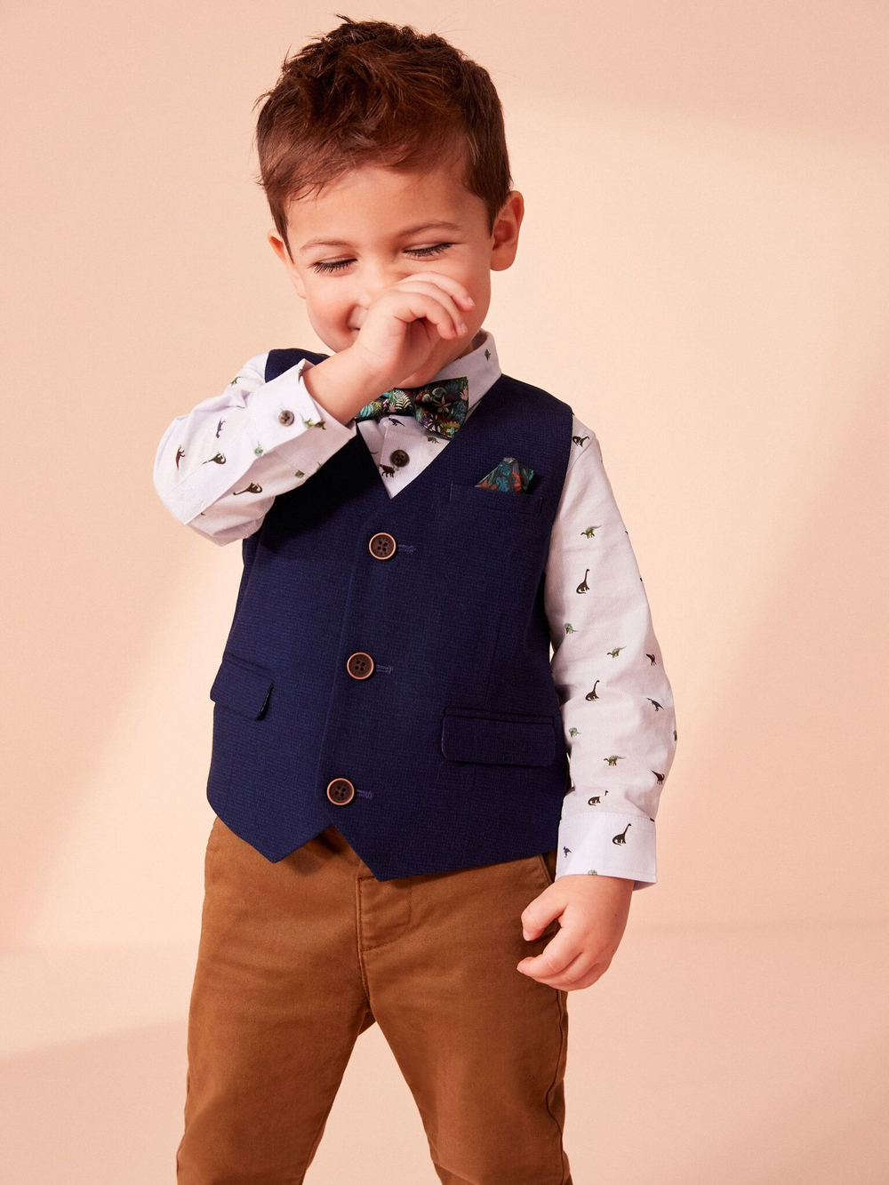 Брюки чинос для мальчика Next 236-434, Светло-коричневый