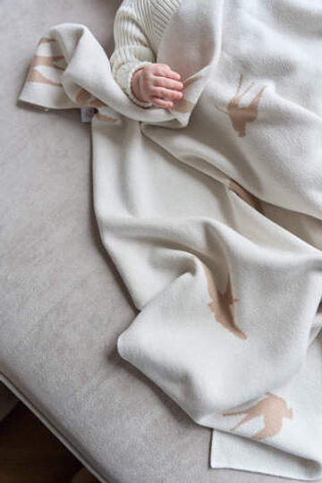 Плед вязаный (Ласточки)