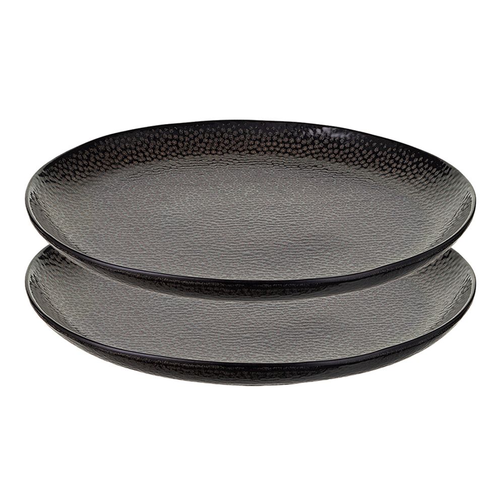 Набор из 2-х керамических десертных тарелок LT_LJ_SPLDT_CRB_21, 21 см, черный