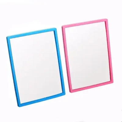 Зеркало настольное в пластиковой оправе «Классика» прямоугольник, подвесное 9,5*7см (Стикер на минивложение)