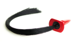 Анальная пробка с хвостом маленькая Pony Play Whip - Small (Цвет: красный с черным)