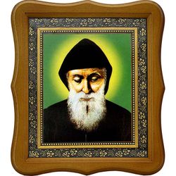 Святой Шарбель. Икона на холсте.