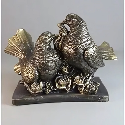 Статуэтка из гипса «Голуби» 30*22см позолота