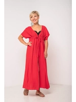 Платье длинное пляжное легкое с разрезами для отдыха на море