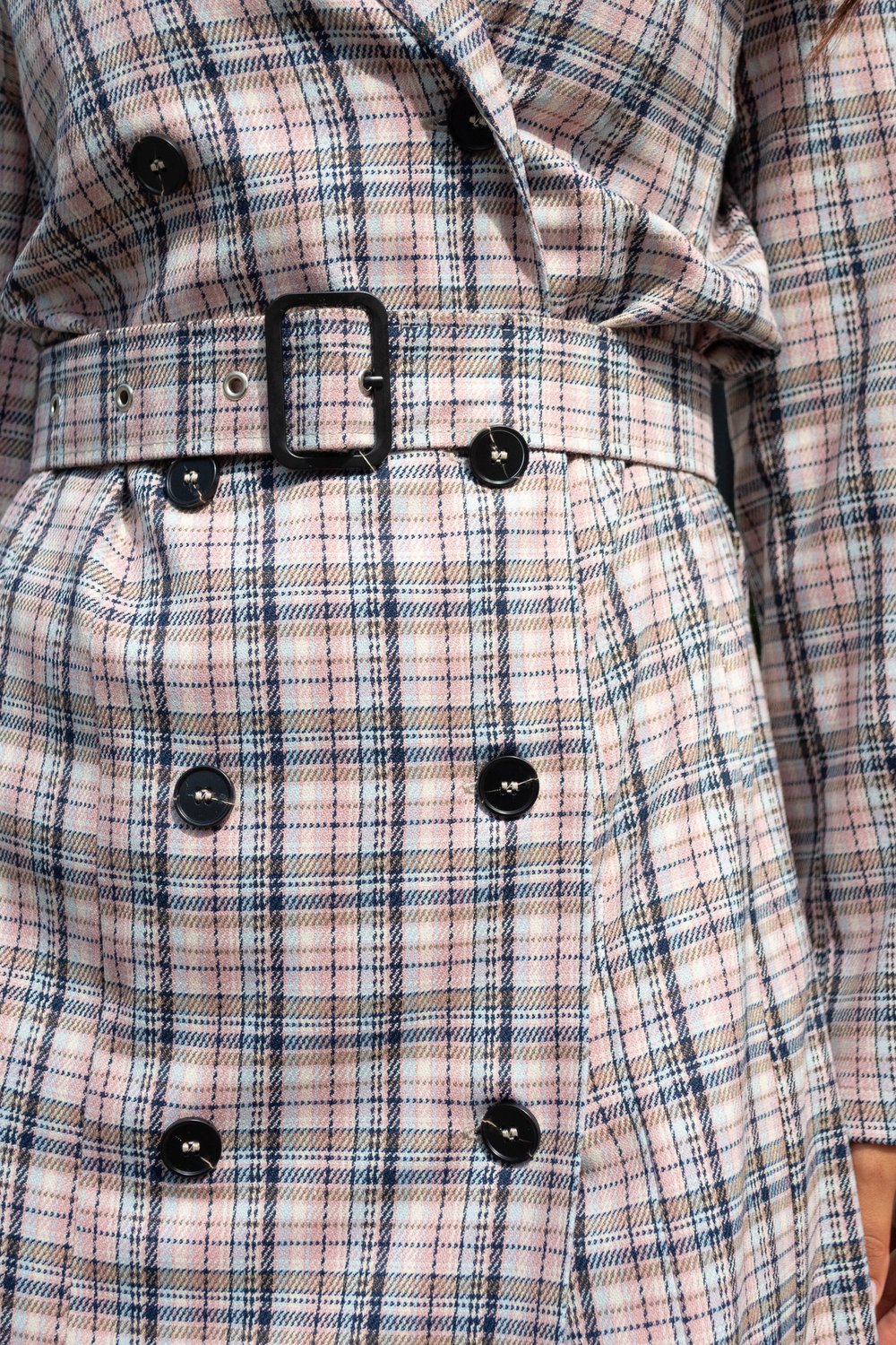 Платье-пиджак в клетку из вискозы