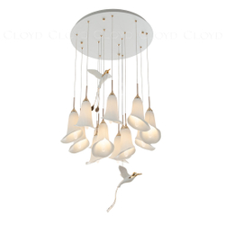 Люстра Cloyd OSANNA C13 / Ø60 см - керамика - белый (арт.11889)