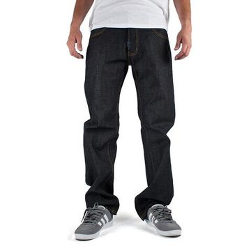 Джинсы прямые LRG King Creative True Straight темно-синие