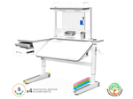 Детский стол Mealux Woodville Multicolor Energy + BD P-17 W (арт.BD-850 WG/MC Energy+BD P-17 W)
