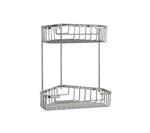 Полка угловая 2-ярусная (решётка)  САВОЛ  (10/1шт)