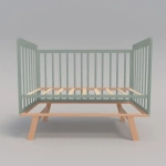 Кровать Indigo FLORA (прод. маятник) шалфей-бук