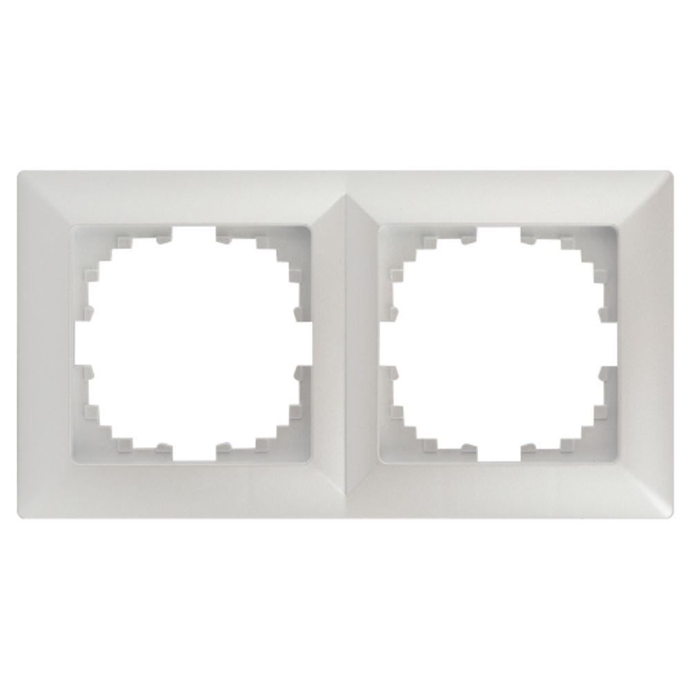 Рамка для розеток и выключателей Intro Solo 4-502-06 на 2 поста, СУ, перламутр
