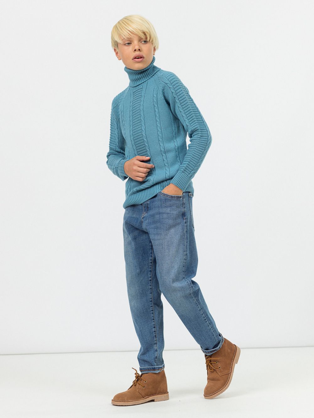 Джемпер для мальчика AT440 голубой