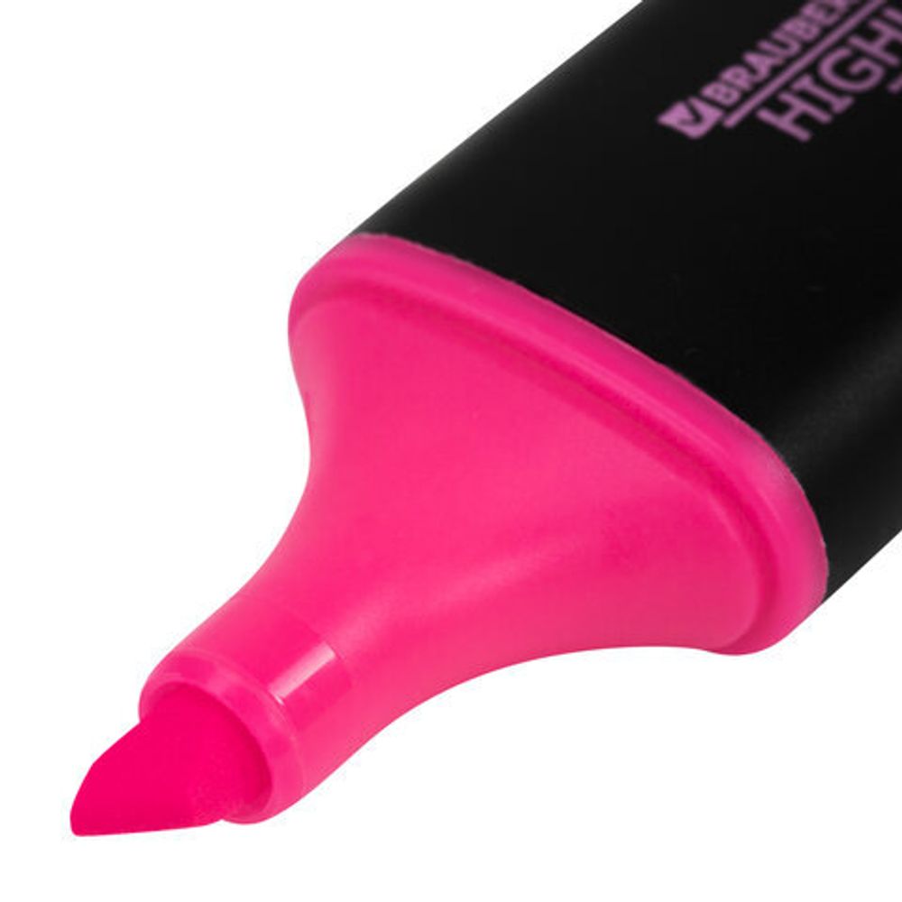 Текстовыделитель BRAUBERG "BLACK JACK", РОЗОВЫЙ, линия 1-5 мм, 151896