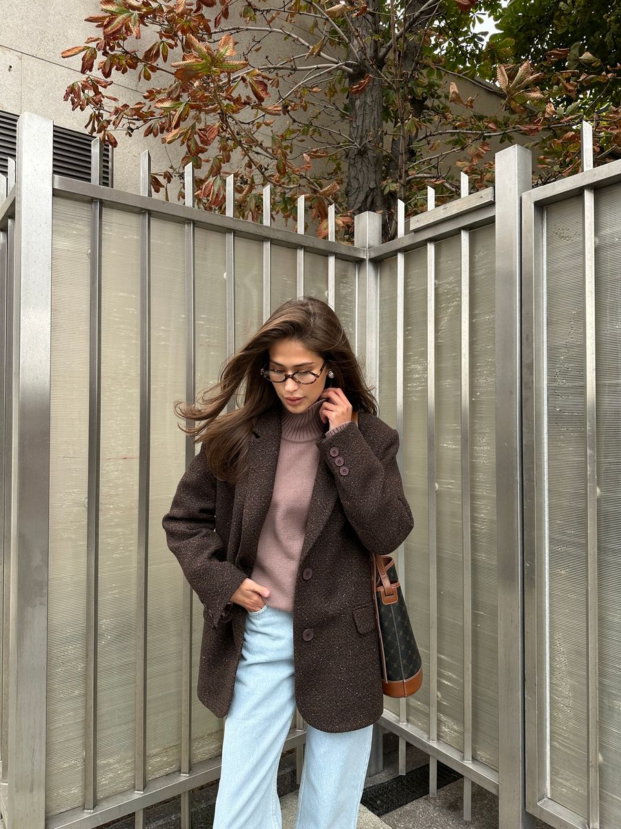 Свитер из шерсти мериноса OVER какао