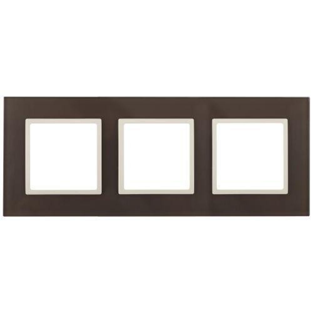 Рамка 3-м 14-5103-31 стекло Elegance мокко+сл. кость ЭРА Б0034521