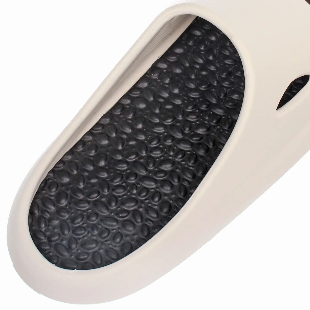 Шлепанцы женские «RELAX», цвет белый, черная стелька, р-р 40-41