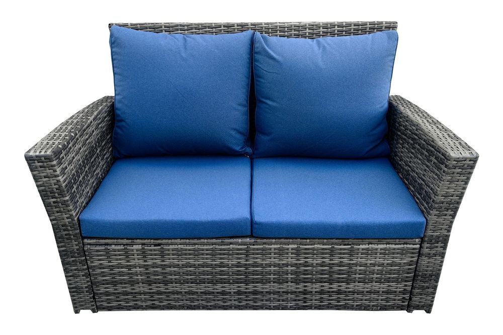 "Портленд" лаунж-зона из искусственного ротанга на 4 персоны, цвет серый