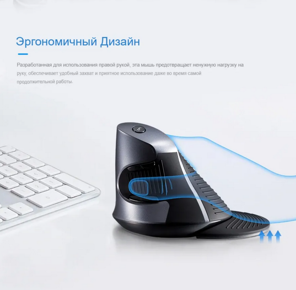 Мышь Вертикальная беспроводная Deluxe M618