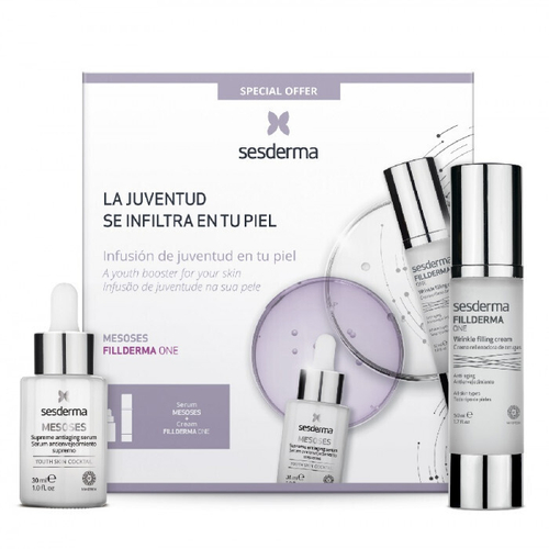 Sesderma Набор: FILLDERMA NANO ONE - Крем для заполнения морщин, 50 мл + MESOSES - Сыворотка омолаживающая, 30 мл