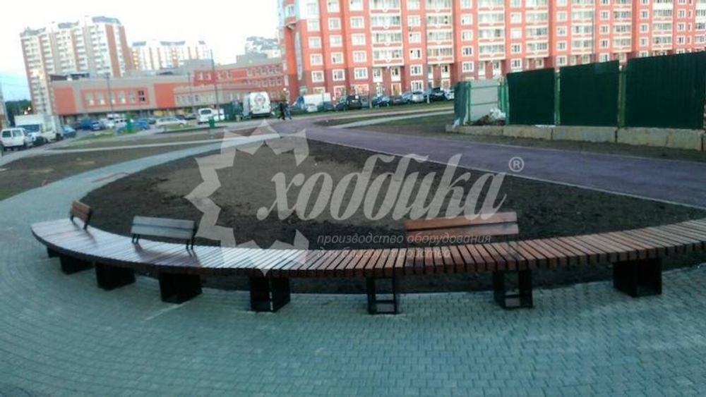 Скамейка стальная «Радиус»