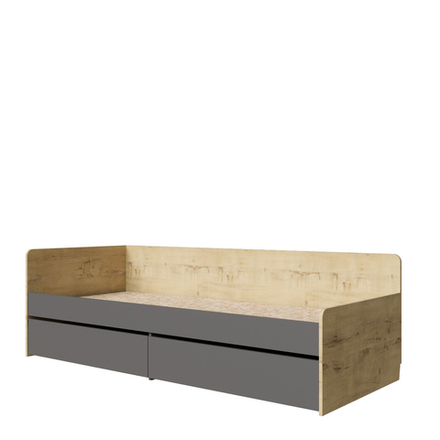 Stif (Реал) Кровать односпальная с 2 ящиками (базальт)