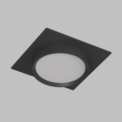 DK2091-BK Встраиваемый светильник FLAT, IP 20, до 15 Вт, GX53, LED, черный, алюминий