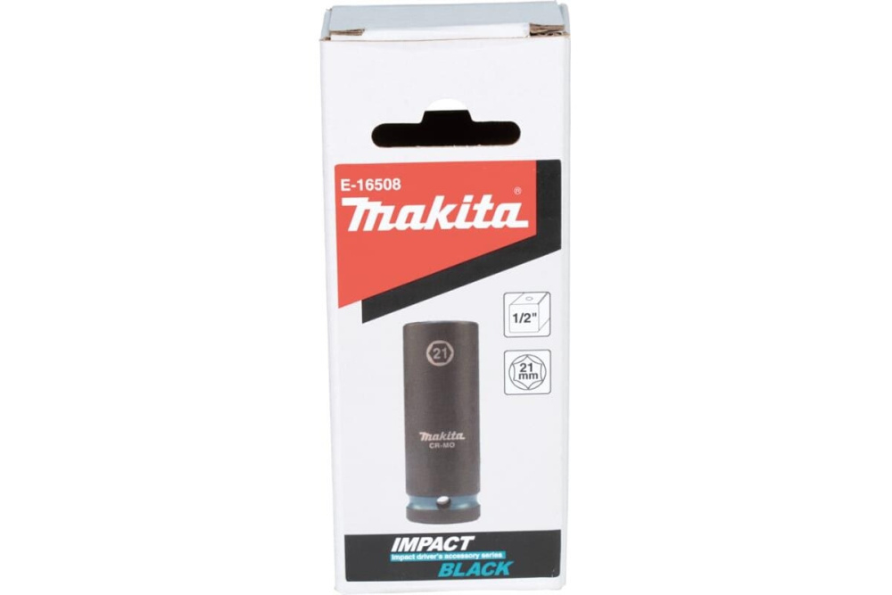 Ударная удлиненная торцовая головка Impact Black 1/2" 21x81,5 мм Makita E-16508