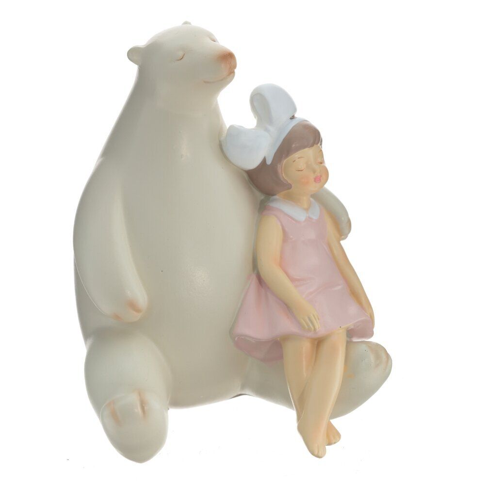 GAEM Фигурка декоративная "Девочка с медведем", L11 W11 H12 см