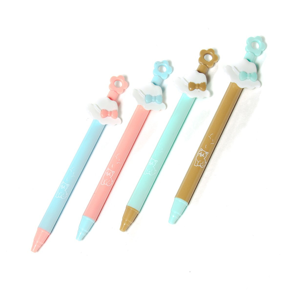 Ручка шариковая Alingar "Baby-pen Шляпка", 0,7 мм, синяя, автоматическая, фигурный клип, круглый, цветной, пластиковый корпус, карт. уп.