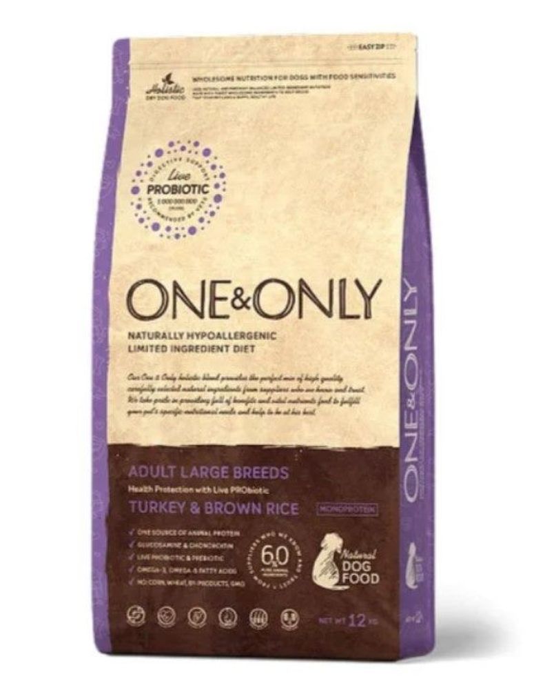 *ONE&amp;ONLY 12 кг Индейка  с рисом для взрослых собак крупных пород