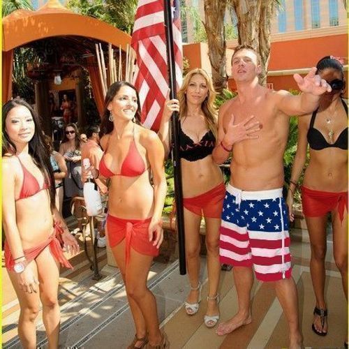 Мужские плавательные шорты с американским флагом Aussiebum US Flag Shorts classic