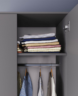 МОРИ МШ 800 Шкаф с 2 дв. (ш802*г478*в2100мм), ЛДСП графит