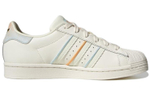Adidas Originals Superstar Series Skateboard Shoes Women"s Low Top Ecru/Blue/Orange