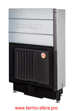 Каминная топка Экокамин ВЕГА 800 PB подовое горение принтинг черный шамот