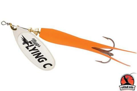 Блесна вращ. Mepps AGLIA FLYING C, 25g №3 SILVER/Orange