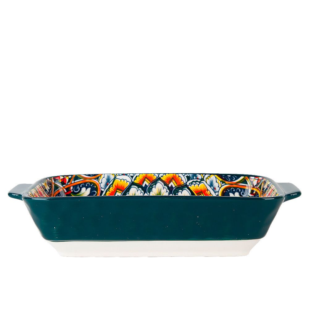 Блюдо для запекания "Arabesque" (зеленый) 22,5*12,5*5см v=600мл. (фарфор) (min9) (транспортная упако