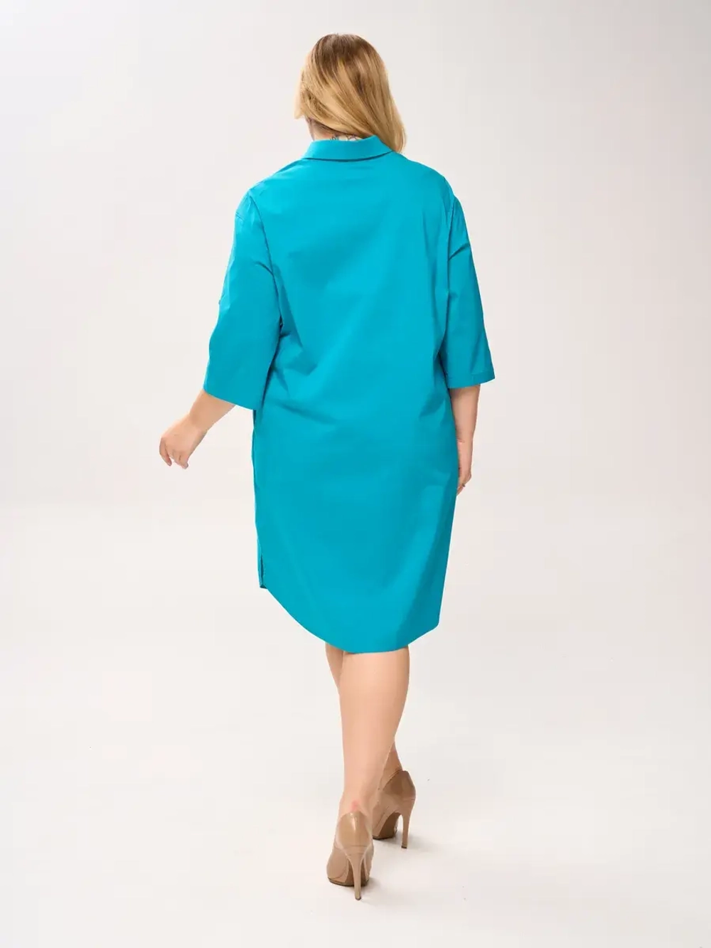 Платье-рубашка с карманами